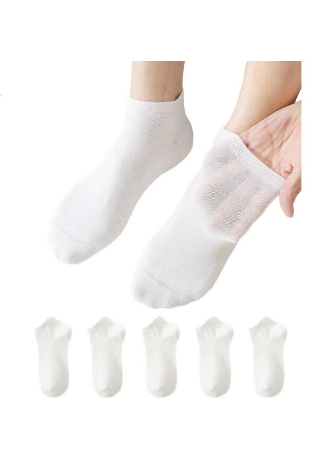 Joae Men'S Socks 7A Antibacterial Summer Boat Socks Short Socks Anti-Odor Sweat-Absorbing Sports Socks 6 Pairs - Image 3