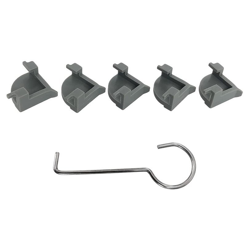 Neodrain Tile Tray Supporters for Shower Drain Corner Spacer Fit Neodrain Square Shower Drains 5PCS Plastic Clips and 1PC Lifting Hook