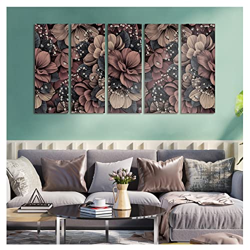 PAPER PLANE DESIGN Soothing Wall Decor - Large Abstract Landscape Painting on Canvas for Living Room, Bedroom, and Office Walls - 27 x 50 Inches (C) - Image 3