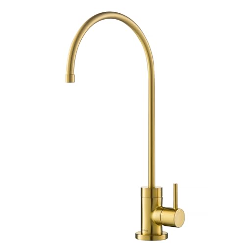 KRAUS Purita 100% Lead-Free Kitchen Water Filter Faucet in Brushed Brass, FF-100BB - Image 1