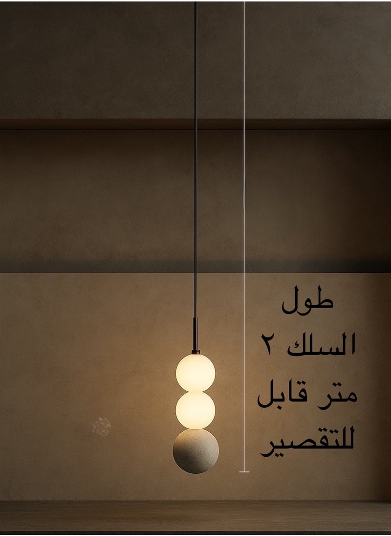ماركة غير محددة - ثريا نجف سقف مودرن شكل ثلاث كور بثلاث اضاءات 24 واط مقاس 30 سم - Image 1