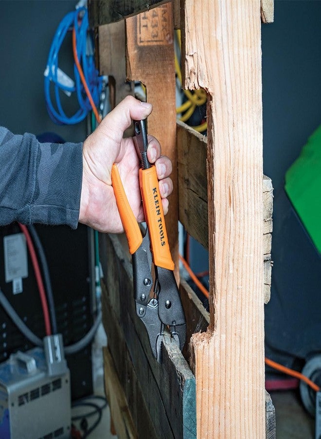 Klein Tools 38665 Locking Pliers Set, Long Nose 6-Inch, Curved Jaw 7 and 10-Inch, High Torque, Mole Grips for Clamping and Gripping 3-Piece - Image 4