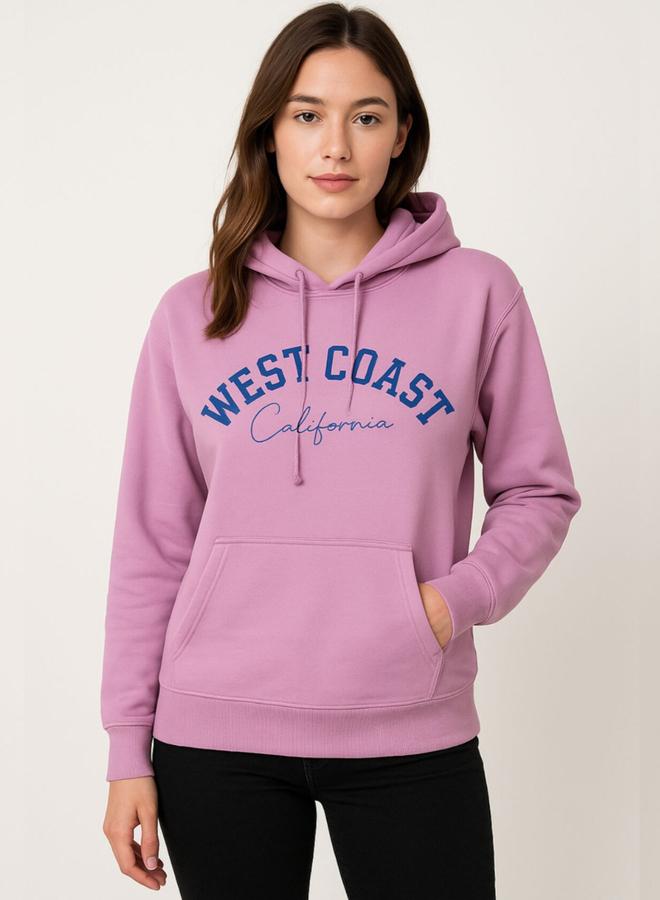 Pause Women Regular Fit Printed Hoodie - Image 1