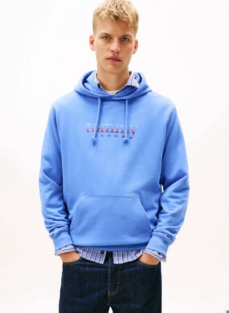 TOMMY JEANS Logo Terry Drawstring Hoody