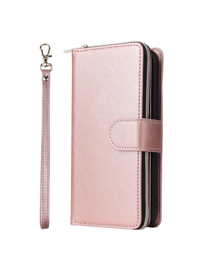 Zaboon Case For iPhone 11 Pro Zipper Wallet Bag Horizontal Flip PU Leather Case with Holder & 9 Card Slots & Wallet & Lanyard & Photo Frame - Image 2