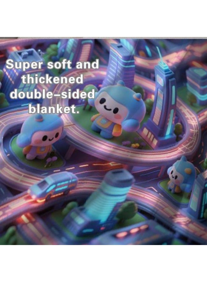 عام بطانية رقيقة من الفانيلا (حرارة ومريحة، ومناسبة للنوم واستخدام اللعبة والغبار والرمل) 150 سم * 200 سم - 846 - Image 3