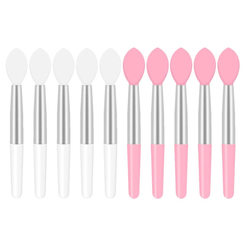 10pcs Portable Mini Silicone Lipstick Brush Set Soft Disposable Lip Gloss Applicators Travel Makeup Tool for Precision Lip Application - Image 1