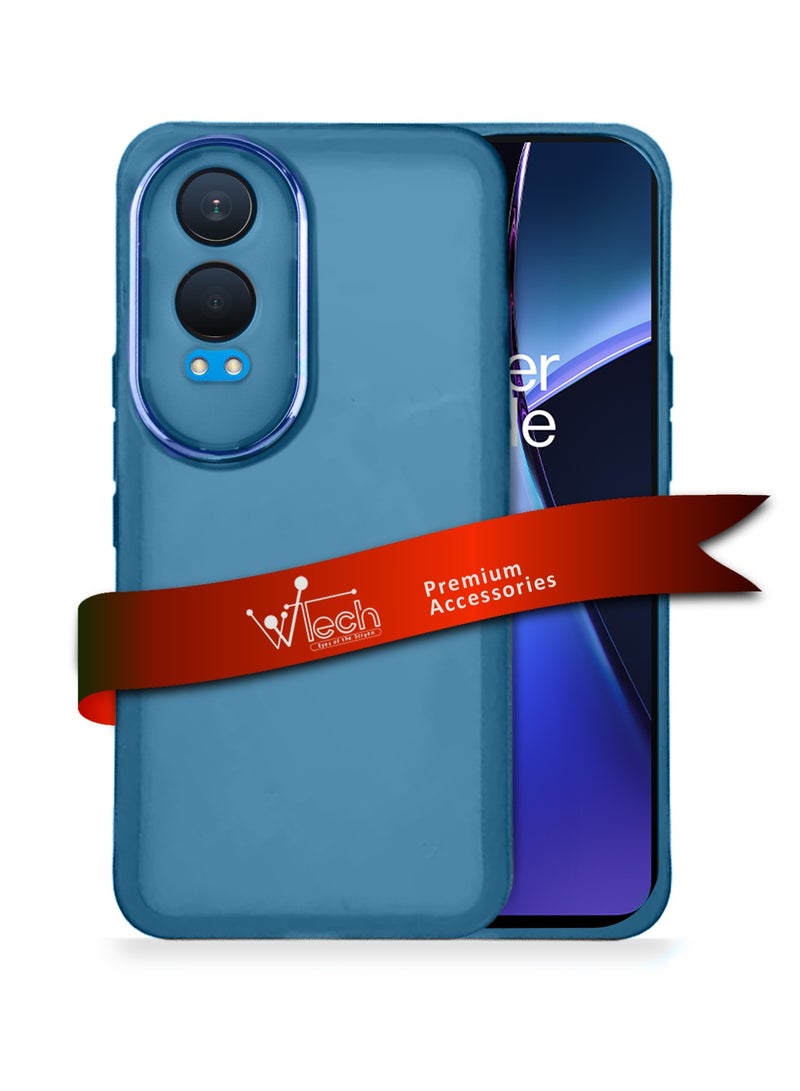 Wtech Soft Transparent TPU Silicone Ultra Thin Phone Stylish Electroplated Camera Border Back Case Cover For OnePlus Nord CE4 Lite 5G 2024 Navy Blue - Image 1