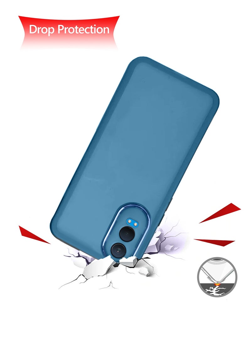 Wtech Soft Transparent TPU Silicone Ultra Thin Phone Stylish Electroplated Camera Border Back Case Cover For OnePlus Nord CE4 Lite 5G 2024 Navy Blue - Image 3