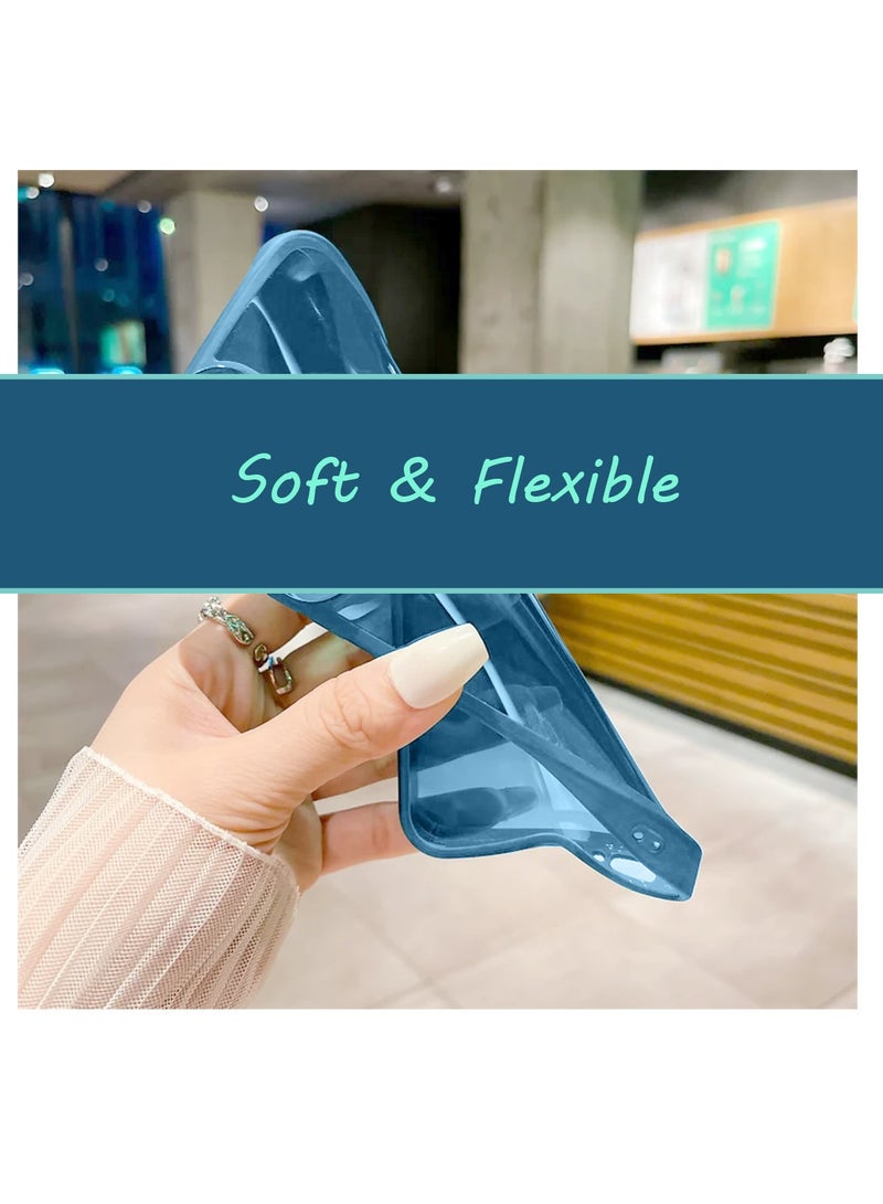 Wtech Soft Transparent TPU Silicone Ultra Thin Phone Stylish Electroplated Camera Border Back Case Cover For OnePlus Nord CE4 Lite 5G 2024 Navy Blue - Image 4