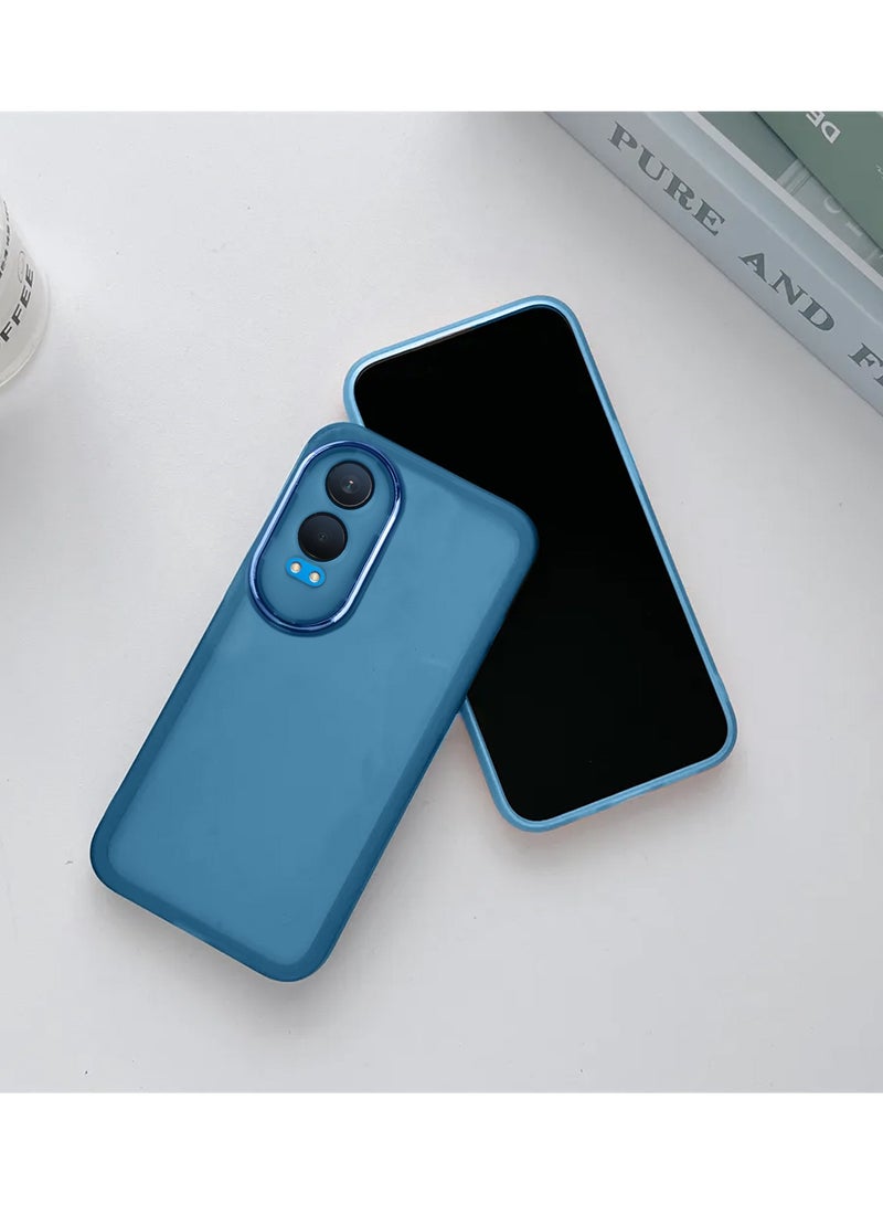 Wtech Soft Transparent TPU Silicone Ultra Thin Phone Stylish Electroplated Camera Border Back Case Cover For OnePlus Nord CE4 Lite 5G 2024 Navy Blue - Image 2
