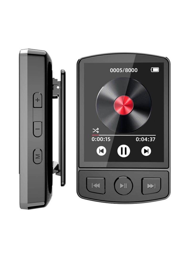 General 32GB Mp3 Player with Clip, Portable Mp3 Mp4 Music Player with Bluetooth 5.0, 1.8-Inch HD Full Touch Screen, Voice Recorder, High Fidelity Lossless Sound Music Player with HD Speaker  - Image 1