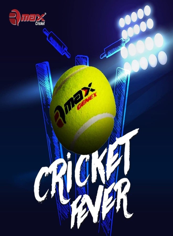 RMAX Genex Light Cricket Tennis Ball (Pack of 3) (Multi) - Image 4