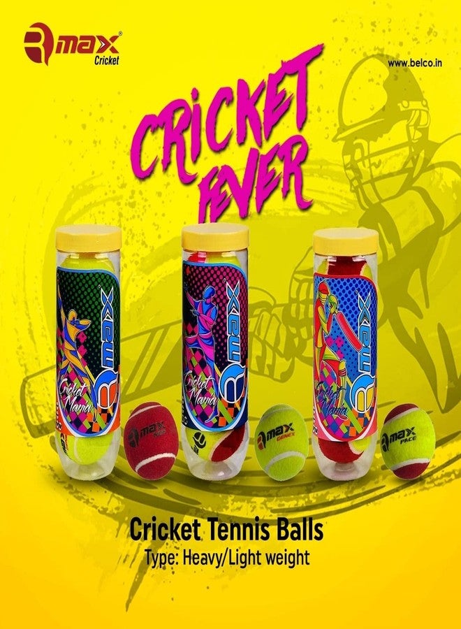 RMAX Genex Light Cricket Tennis Ball (Pack of 3) (Multi) - Image 5