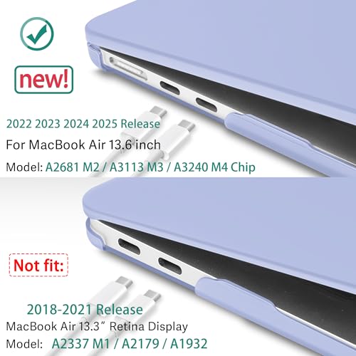 May Chen Case for MacBook Air 13/13.6-inch (M5/M4/M3/M2, 2022-2026 Models A3449 A3240 A3113 A2681), Lightweight | Closes Seamlessly | Ideal for Work Hard Shell Case, Airy Blue A+ - Image 3