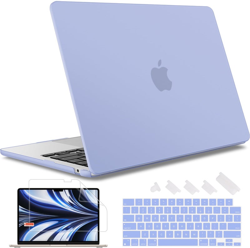 May Chen Case for MacBook Air 13/13.6-inch (M5/M4/M3/M2, 2022-2026 Models A3449 A3240 A3113 A2681), Lightweight | Closes Seamlessly | Ideal for Work Hard Shell Case, Airy Blue A+ - Image 1