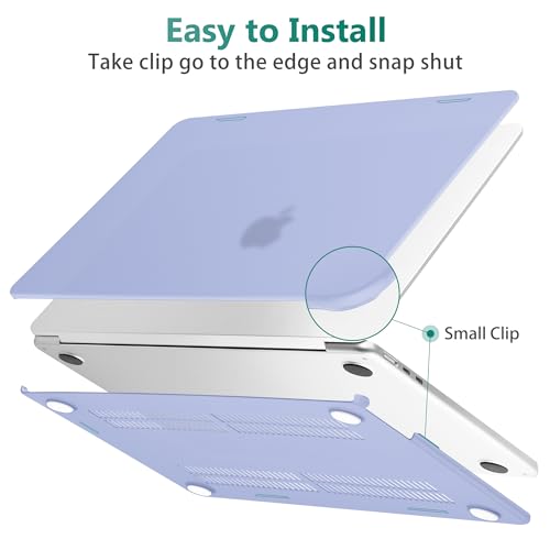 May Chen Case for MacBook Air 13/13.6-inch (M5/M4/M3/M2, 2022-2026 Models A3449 A3240 A3113 A2681), Lightweight | Closes Seamlessly | Ideal for Work Hard Shell Case, Airy Blue A+ - Image 5
