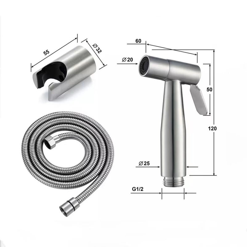 304 Stainless Steel Handheld Bidet Sprayer Set - Image 1