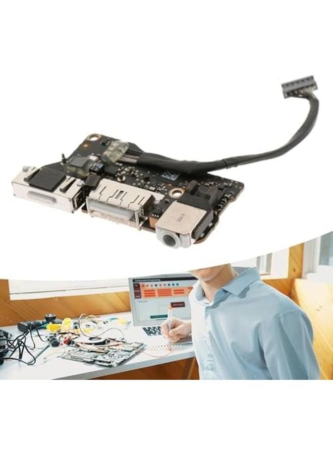 لوحة صوت USB أصلية بديلة لـ MacBook Air A1466 مقاس 13 بوصة موديلات 2013 إلى 2015 مع منفذ شحن USB ومنفذ سماعات الرأس - Image 3