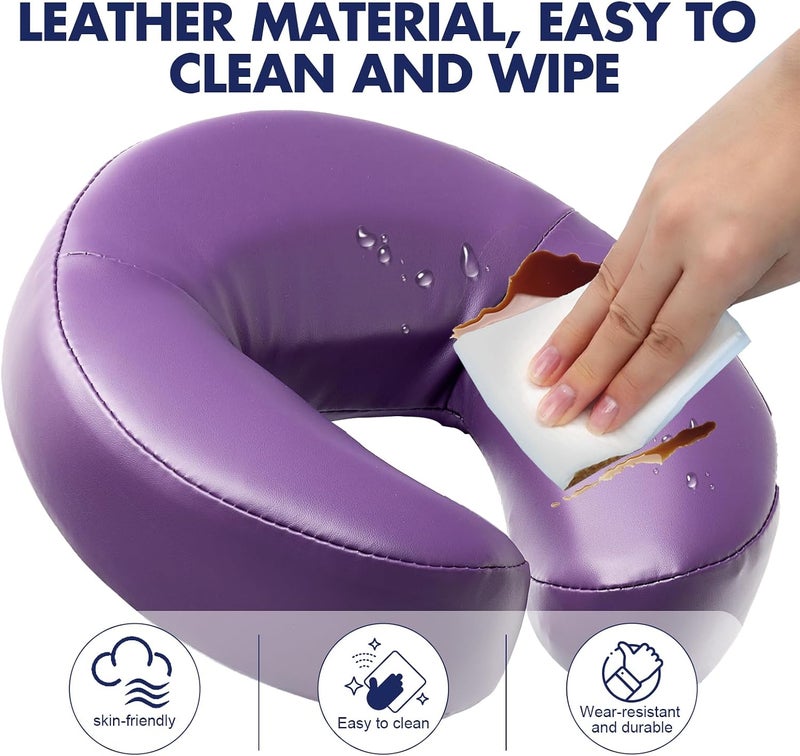 KONOVOLY Universal Headrest Face Cushion Face Pillow for Massage Table and Massage Chair, Professional Massage Table Universal Face Head Neck Rest Pad with Soft Memory Foam (Purple) - Image 4