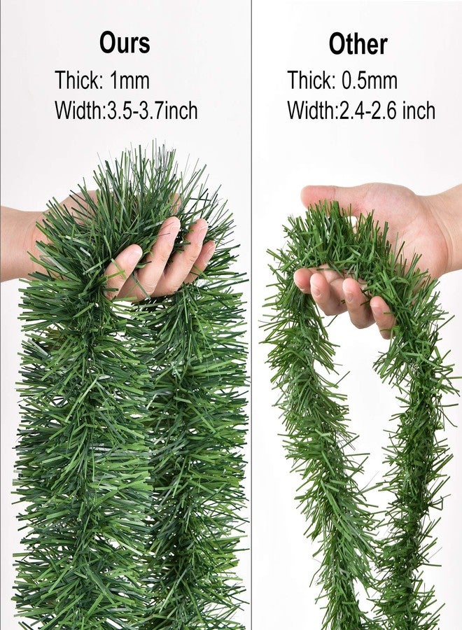 DearHouse 16.4 Foot Christmas Garland Decorations with 50 LED Light, Green Holiday Decor for Outdoor or Indoor Home Garden Artificial Greenery, or Holiday Party Decorations - Image 4