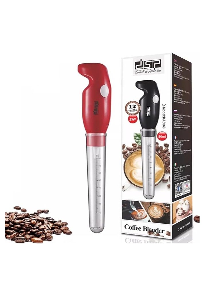 Spaceshoop Milk frother handheld, electric mixer for coffee drink, foam bread maker, Durable and Electric Mixer KA3068 (Red)  - Image 1