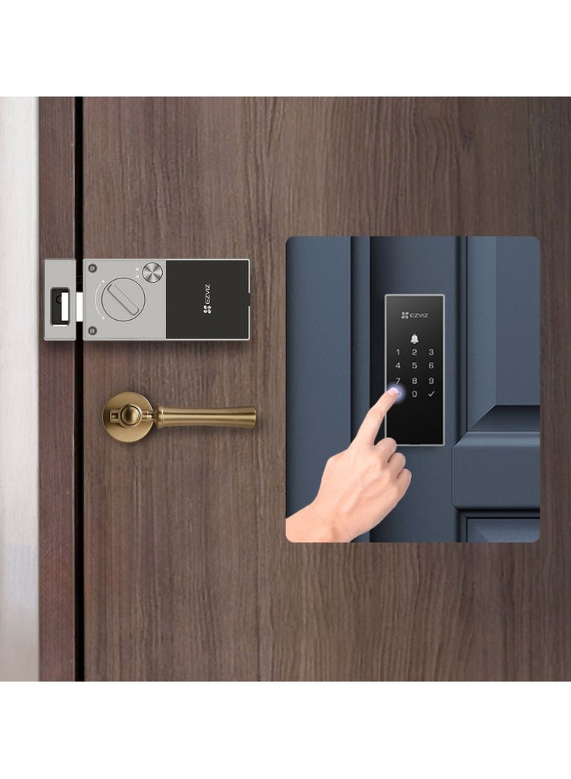 EZVIZ EZVIZ DL03 PRO Smart Rim Lock - Bluetooth & Wi-Fi Enabled, Multi-Method Keyless Entry, Remote Control, Anti-Tamper Alerts, Easy Installation  - Image 3
