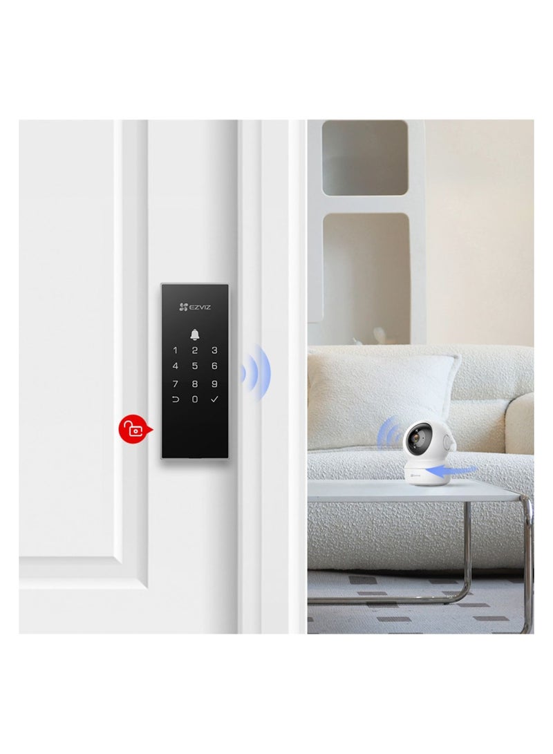 EZVIZ EZVIZ DL03 PRO Smart Rim Lock - Bluetooth & Wi-Fi Enabled, Multi-Method Keyless Entry, Remote Control, Anti-Tamper Alerts, Easy Installation  - Image 5
