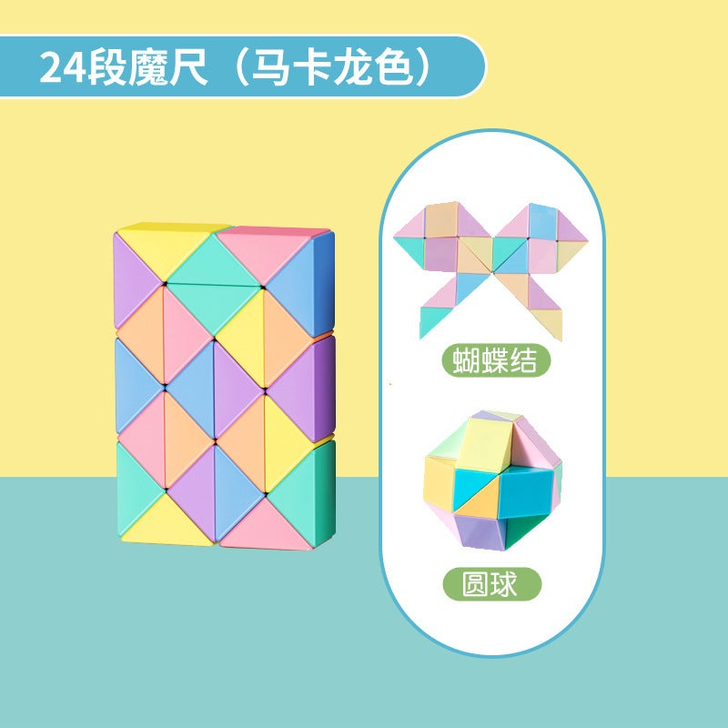 Unlimited Segment Changeable Magic Ruler Rainbow Morandi 24 Segment 36 With Tutorial Children'S Toys Kindergarten Gift - Image 1