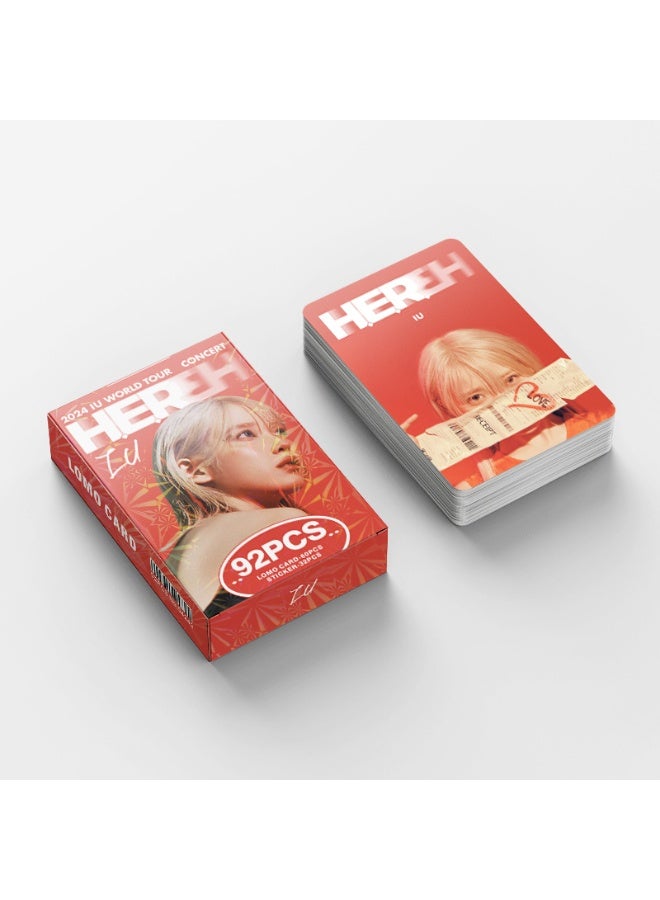NIBEMINENT 92 Pcs Kpop KPOP IU HEREH Lomo Cards Card For Fans Collection Gifts - Image 2