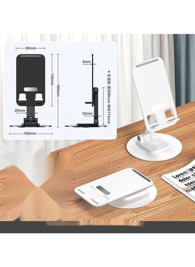 Generic - Generic Cell Phone Stand, 360° rotatable Angle Height Adjustable Cell Phone Stand for Desk,  Cell Phone Holder, Cradle, Dock, Tablet Stand, Case Friendly Compatible with All Mobile Phone/iPad - Image 1