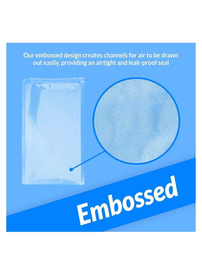 كابتن تيك Vacuum Sealer Bags, 100 Bags Pre-Cut Embossed Vacuum Bags, BPA Free Vacuum Seal Bags, Universal Design Pre-Cut Bag, for Sous Vide, Food Freezer Storage, Food Prep, Pint Size, Clear (6x10 in.) - Image 5