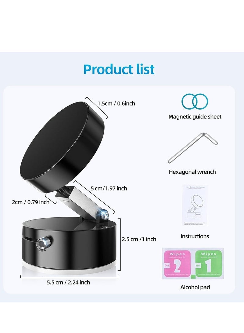 Foldable Vacuum Suction Magnetic Car Phone Holder - Image 2
