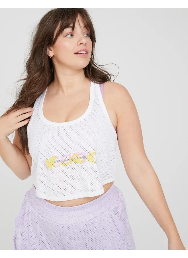 Aerie Graphic Crop Tank Top