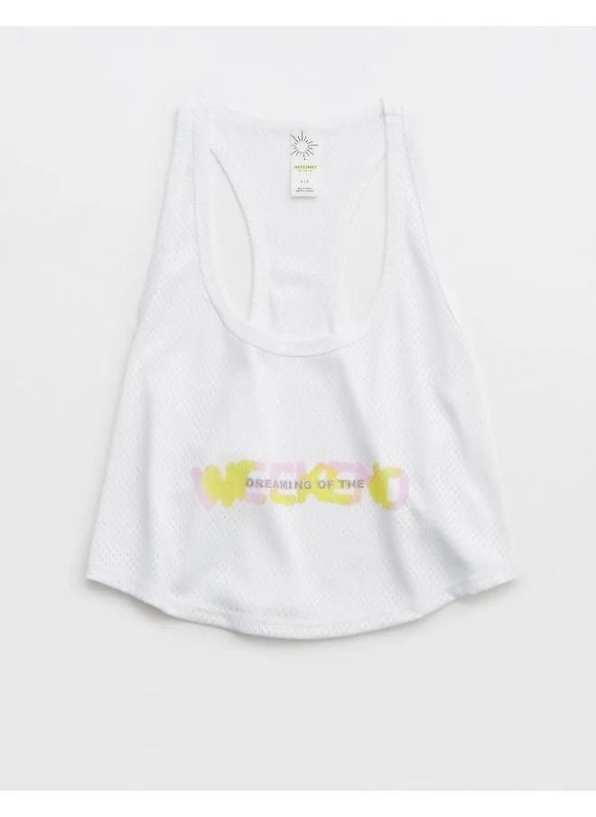 Aerie Graphic Crop Tank Top