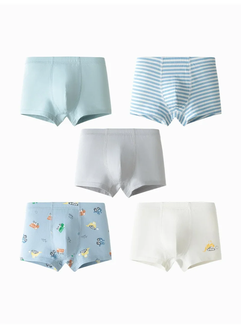 mini bala Boys' Soft Boxer Briefs, Breathable and Comfortable, No Binding, 5-Pack