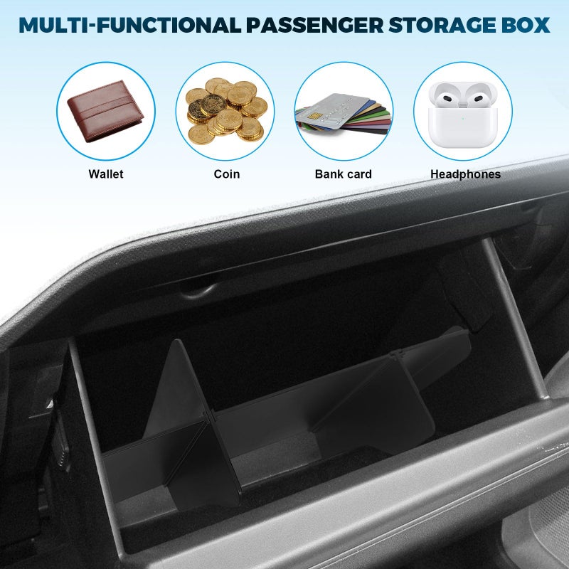 JLQP Upgrade Car Storage Organizer Fit for Ford Maverick 2026 2022-2025 Glove Box Organizers Insert Compartment Tray ABS Black Materials Dividers - Image 4