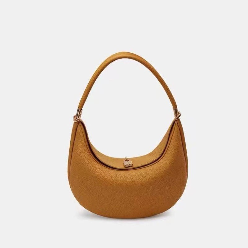 Song Single Shoulder Genuine Leather Underarm Crescent Bag - Image 1