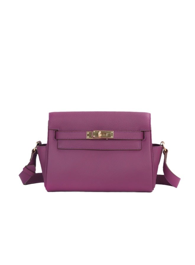 Jinlida Kelly Bag Genuine Leather Women's Bag Large Capacity First Layer Togo Cowhide Bag Retro Messenger Bag - Image 5