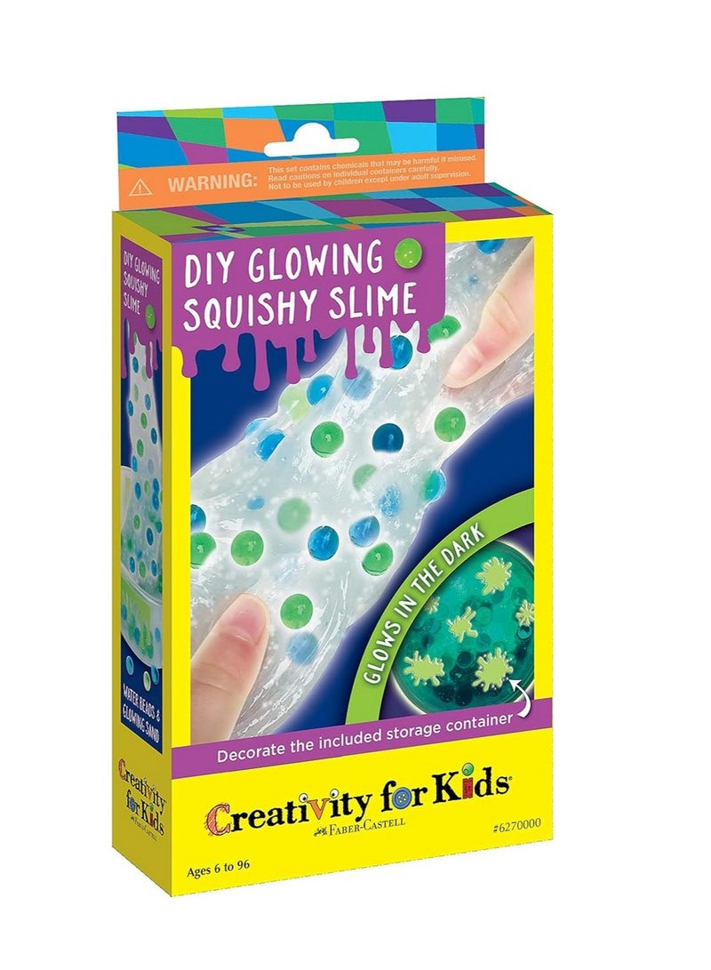 Creativity for Kids Creativity DIY Glowing Squishy Slime Kit - Glow in the Dark Slime, Stretchy Slime, Kids Craft Kit, Glow Slime Supplies, Gift for Boys & Girls - Image 1