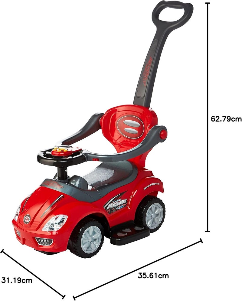 DORSA Deluxe Mega Car 3 In 1 Activity Ride-On For Unisex (Red) - Image 3