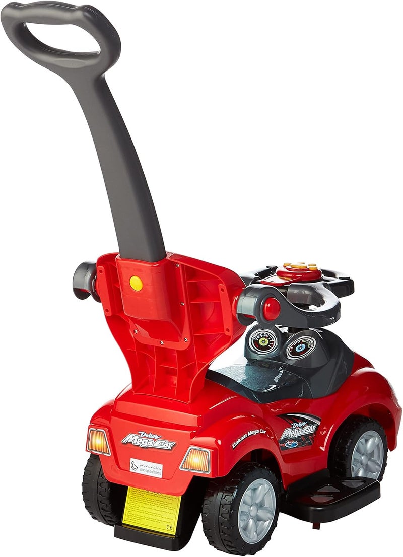 DORSA Deluxe Mega Car 3 In 1 Activity Ride-On For Unisex (Red) - Image 2