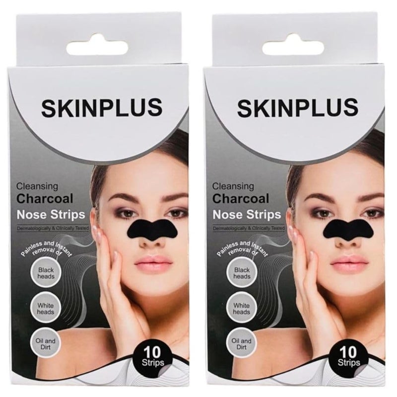 Generic Blackhead Remover Nose Strips for Men Women Set of 2 10 Strips Each Deep Cleansing Charcoal Pore Strips for Acne Oil Control PeelOff Blackhead Treatment 