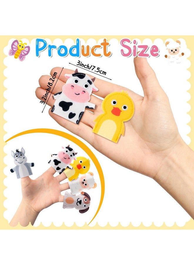 WATINC مجموعة دمى أصابع من فلت WATINC مكونة من 5 - دمى تعليمية لألعاب السرد القصصي مع الأرقام، ألعاب فلت تعليمية للسرد القصصي جوائز صفية هدايا حفلات للأطفال (حيوانات) - Image 3