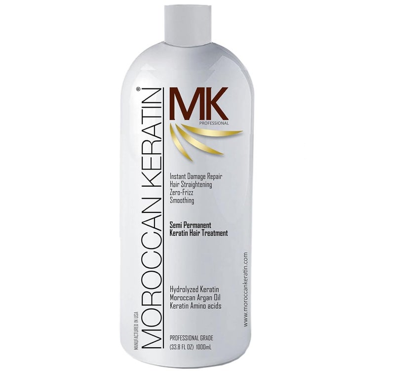 MOROCCAN KERATIN علاج الشعر بالبروتين البرازيلي 1000 مل - سلسلة الذهب مع زيت الأركان - تركيبة مثبتة وسريعة النتائج الاحترافية كيراتينا فويرتي