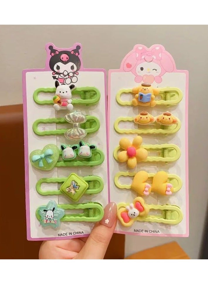 10 PCS Cute Hair Clips Fashion Girls Hair Accessories Lovely Animal Barrettes Set Non-slip Metal Snap Pins for Girls Kids Teens Toddlers - Image 1