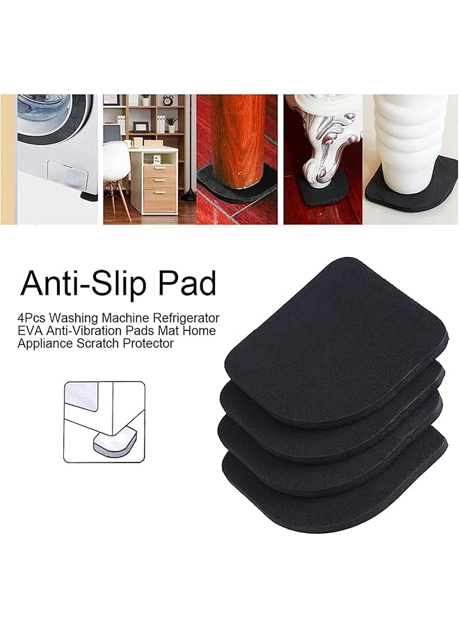 erorex Shock Absorbing Washer Pads Anti Vibration Washer Mat Non Skid Protector Mat Eva Rubber Mats Protect Floor Prevent Noise For Washing Machine Dryers Refrigerator Furniture Sofa Table Leg 8 Pcs - Image 4