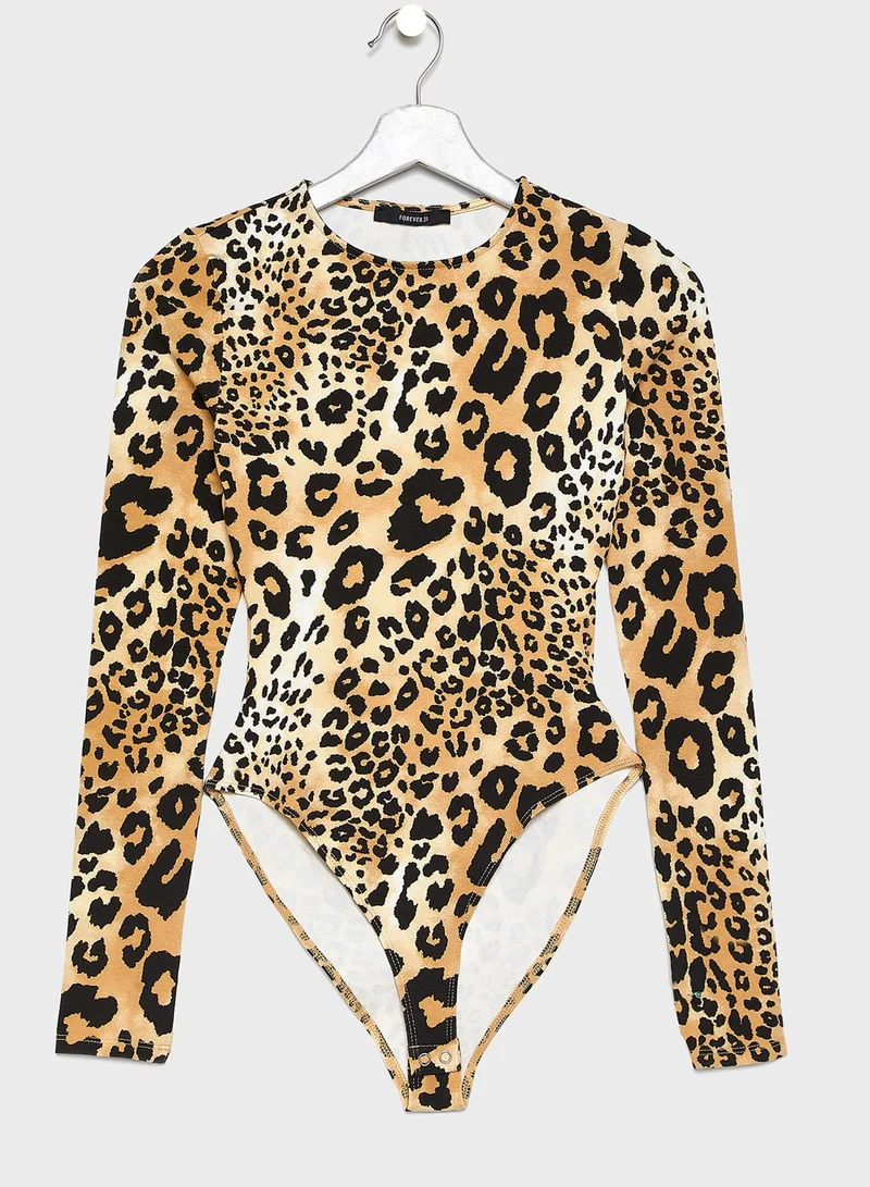 FOREVER 21 Leopard Print Backless Body