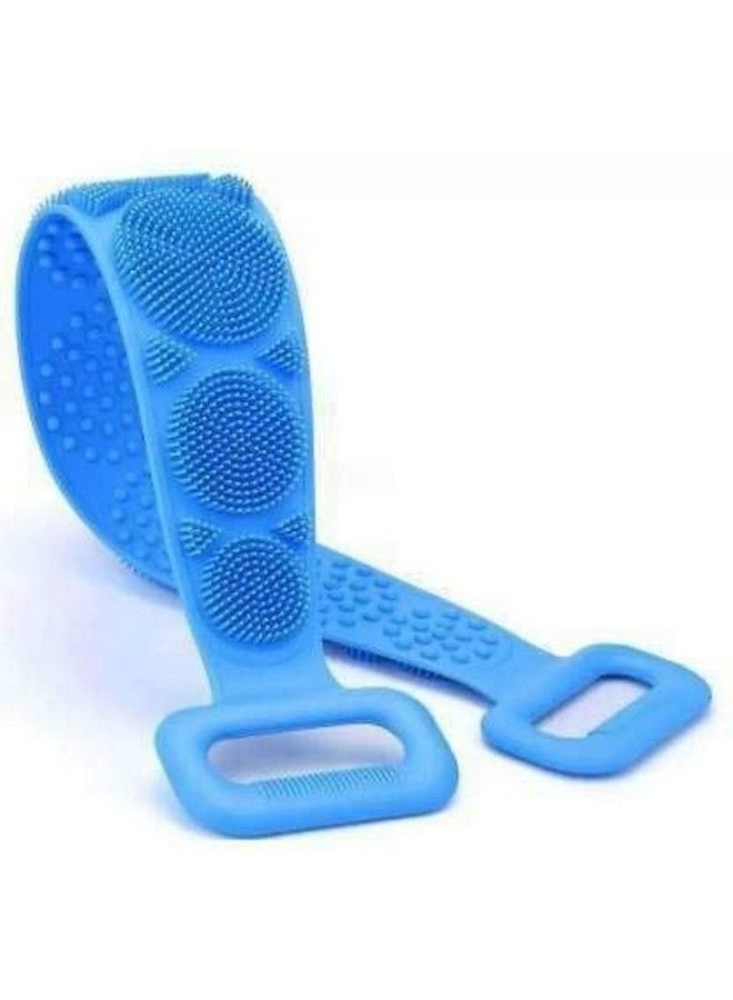 Generic Pipke4 U Silicone Body Scrubber/Bath Body Cleaning Belt/Skin Brush Belt/Exfoliator Body Washable Scrubber/Scrubber Belt For Skin/Bathing/Body Dirt Removal For Kids Men - Image 1