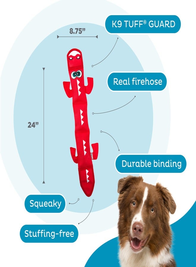 Outward Hound Fire Biterz Dragon Plush Firehose Material Interactive Dog Toy, Large - Image 3